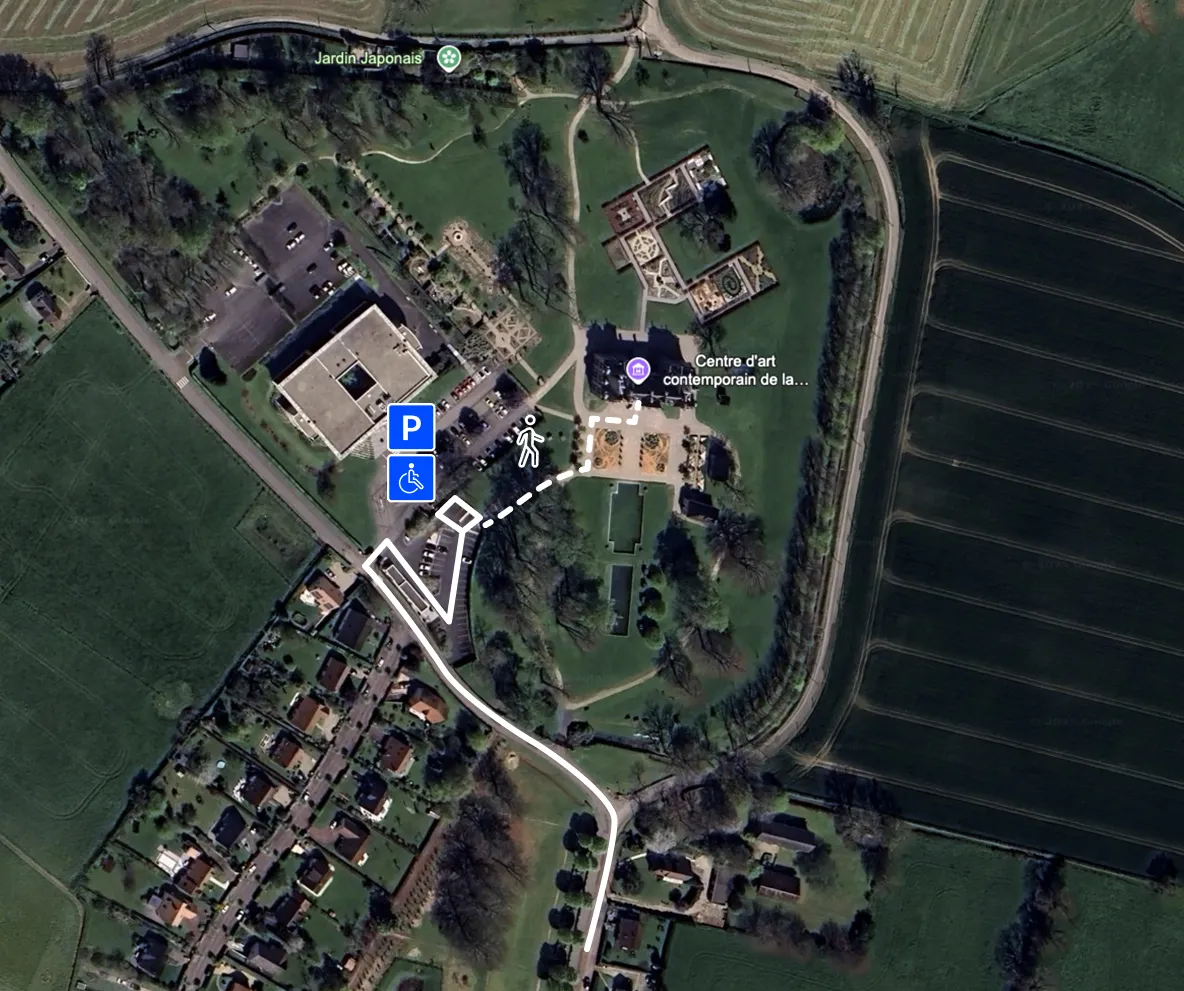 plan d'accés au centre d'art contemporain