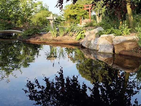 Photo du jardin japonais du centre d'art contemporain