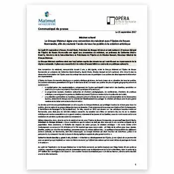 Couverture du communiqué de presse