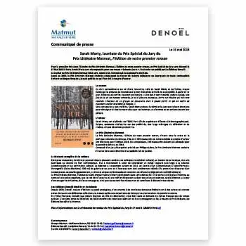Couverture du communiqué de presse