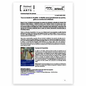 Couverture du communiqué de presse