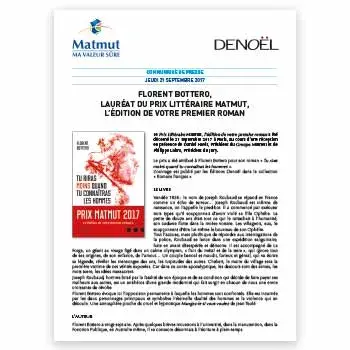 Couverture du communiqué de presse